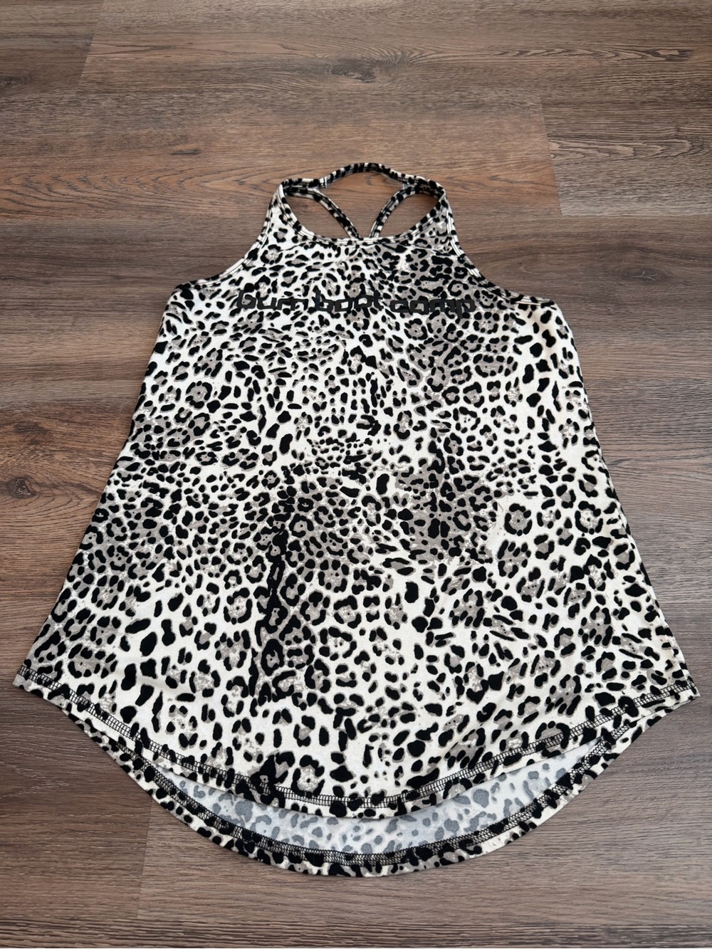 Burn Boot Camp Leopard Print Racerback Tank Top Size Small Workout Fitness Yoga